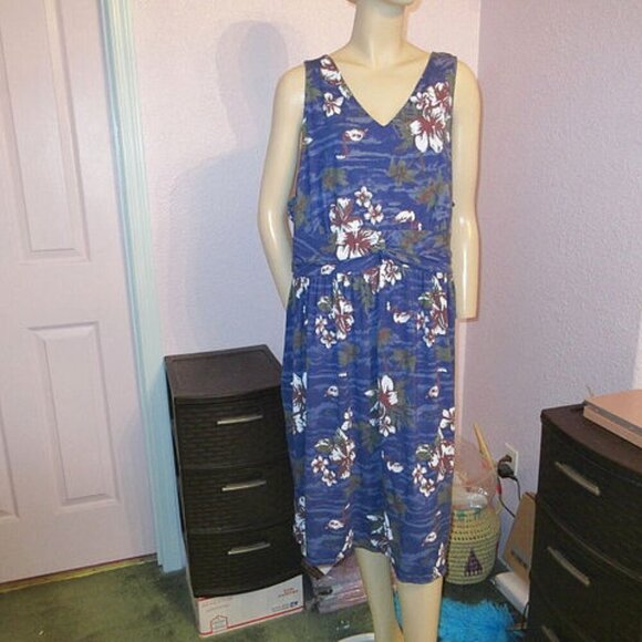 Fresh Produce FLAMINGO Flea Market Size 3X DRESS Sleeveless POCKETS V-Neck TANK - Picture 1 of 9